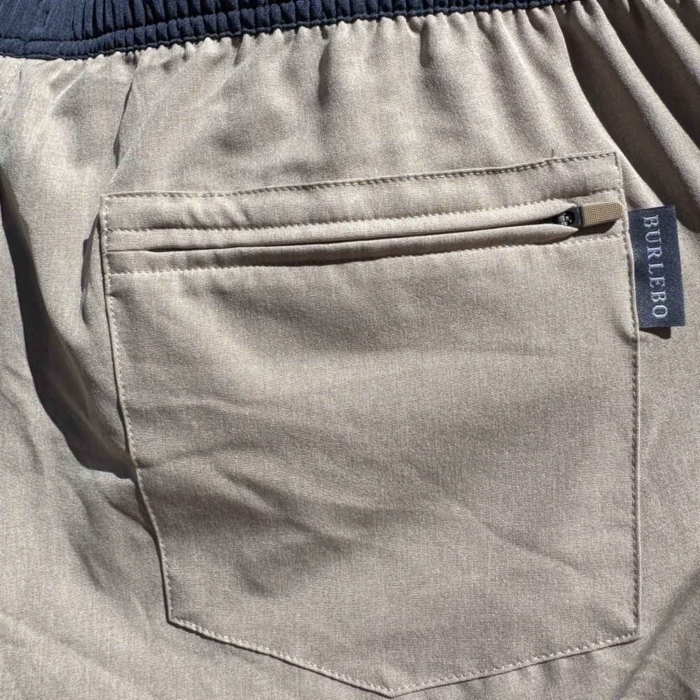 BURLEBO Tan Shorts with Liner - Picture 6 of 7